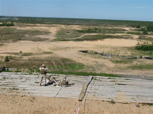 A USMC sniper team engages targets during a combined, joint live fire exercise at the Adazi training area, Latvia on June 14. Saber Strike 2012 is a U.S. Army Europe led, multinational exercise based in Estonia and Latvia.