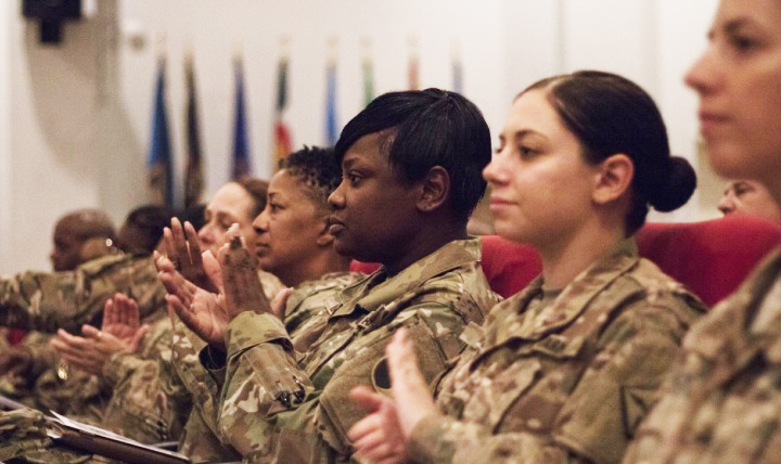 As the number of women in the military, as well as those transitioning to VA care, continues to grow, the DoD and VA are working together to meet health-related needs for female service members. (U.S. Army photo by Sgt. Angela Lorden)