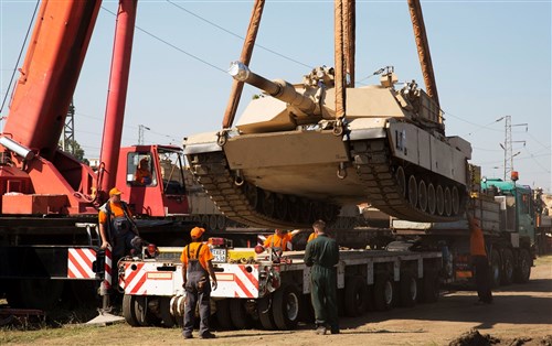 U.S. Marine tanks, artillery, and light-armored reconnaissance vehicles have arrived in Bulgaria to support NATO allies and international partner countries. The heavy equipment, assigned to the Combined Arms Company, Black Sea Rotational Force, arrived in Novo Selo Training Area, Bulgaria, Aug. 25, 2015.  The tanks, artillery, and light armored reconnaissance vehicles were loaded on trains and moved across Europe demonstrating our allies’ and international partners’ ability to move heavy equipment across the region to support operations during a crisis. The equipment will allow the Marines to participate in mechanized regional multinational exercises in Eastern Europe.