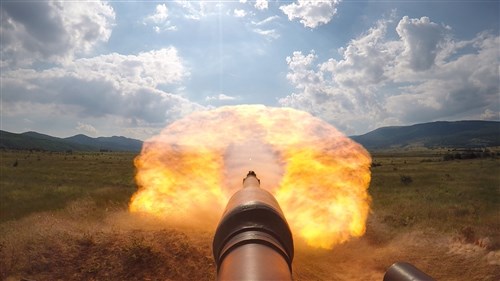 Soldiers with 3rd Battalion, 69th Armor Regiment, participate in a tank shoot rehearsal as preparation for a live-fire tank shoot at Novo Selo Training Area, Bulgaria, June 24. Transported as part of a tank section from Germany to Bulgaria, the Abrams tank will be used by soldiers from 3rd Battalion, 69th Armor Regiment, alongside Bulgarian soldiers from the 6th Brigade Battle Group, during a live-fire exercise during Operation Speed and Power during Kabile 15 as part of Atlantic Resolve-South.  Operation Speed and Power is a joint training exercise which demonstrates U.S. Army Europe's preparedness to deliver strategic effect in Atlantic Resolve-South by showcasing the freedom of movement to maneuver and fire M1A2 Abrams anywhere along the Eastern Flank. This ability enables the NATO allies to defend themselves against all threats, and shows that the alliance remains ready to defend itself anywhere at any time. (Photo taken with video camera)