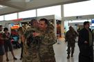 Capt. Orlando Garcia is &quot;welcomed back&quot; by 1st Mission Support Command Leadership at the Luis Munoz Airport on November 4, 2016. The 271st HRC Casualty Liaison Team was deployed to Afghanistan.