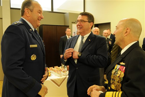 STUTTGART, Germany  - U.S. European Command held a change of command ceremony on Patch Barracks's Washington Square, May 10. Air Force Gen. Philip Breedlove assumed command of EUCOM from retiring Adm. James Stavridis who assumes the post of Dean at the Fletcher School of Law and Diplomacy at Tufts University, Mass., on July 1.