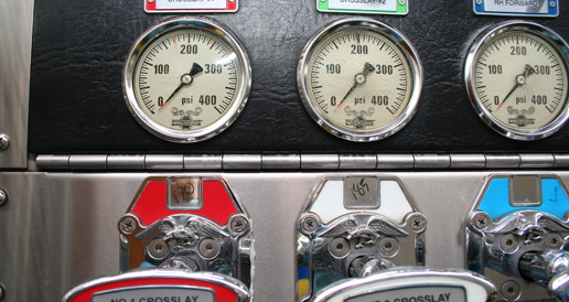 Pump panel gauges