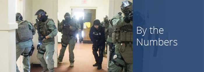  Bomb technicians from the Charlotte-Mecklenburg Police Department and the Gaston County Police Department participate in a joint training exercise, involving SWAT teams from each department and FBI, as part of the FBI's Tactical Bomb Technician Course. 