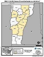 Map of declared counties for [Vermont Severe Storms and Flooding (DR-4140)]