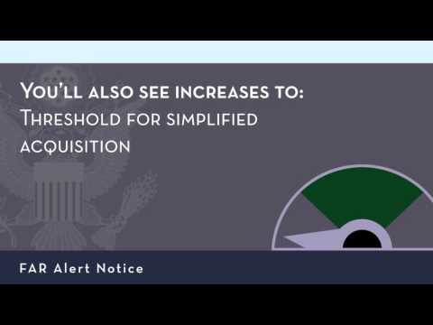 Welcome to acquisition.gov's new series of videos, FAN In A Minute. This is Episode One. We will be providing short videos highlighting recent changes to the Federal Acquisition Regulation.