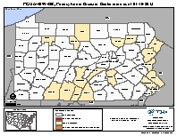 Map of declared counties for [Pennsylvania Hurricane Sandy (DR-4099)]