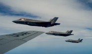 F-35A pilots fly in formation with KC-135