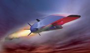 An artist's concept of the Air Force Research Laboratory/Boeing X-51A during flight. The X-51 WaveRider is an unmanned research scramjet for hypersonic flight. The X-51 program was a cooperative effort by the Air Force, the Defense Advanced Research Agency, NASA, Boeing and Pratt & Whitney Rocketdyne. The program was managed by the Aerospace Systems Directorate in the Air Force Research Laboratory. X-51 technology will be used in the AFRL's high-speed strike weapon, a Mach 5-plus missile that's scheduled to enter service in the mid-2020s. (Photo Credit: Air Force Research Laboratory graphic)
