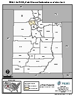 Map of declared counties for [Utah Severe Storm (DR-4053)]