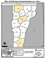 Map of declared counties for [Vermont Severe Storms And Flooding (DR-4043)]