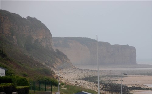 The cliffs of Omaha beach on the 69th anniversary of D-Day June 6, 2013. (photo by Kelli Bland, EUCOM Public Affairs)