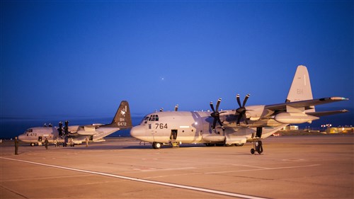 U.S. Marines and sailors assigned to Special Purpose Marine Air-Ground Task Force Crisis Response Africa (SPMAGTF-CR-AF) arrived in Monrovia, Liberia, andare ready to provide support to Operation United Assistance, Oct. 9, 2014.
