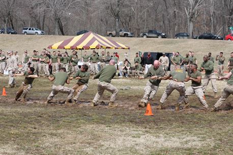 MCIOC Marines participate in the tug od war competion