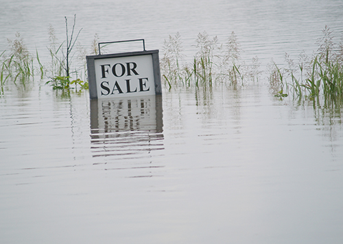 flooded for sale sign