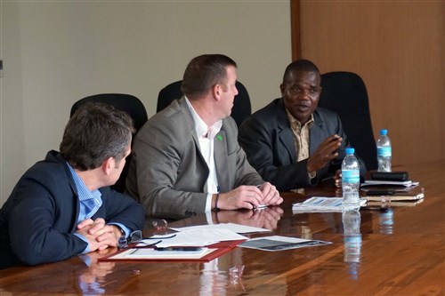 Col. Victor Kisiri, a 303rd Infantry Brigade administrative officer with Tanzanian People’s Defense Force, leads a planning session with members of U.S. Army Africa and the TPDF for the African Land Forces Summit 2016 at the East African community headquarters at Arusha, Tanzania, Dec. 1, 2015. . ALFS events bring army chiefs of staff from multiple African nations together to discuss regional and transregional topics. (U.S. Army Africa photo by Capt. Jason Welch)