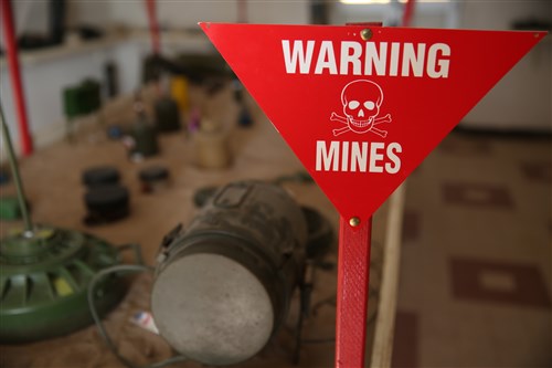 A group of explosive ordnance disposal technicians with Special-Purpose Marine Air-Ground Task Force Crisis Response-Africa, began assisting Senegalese engineers as part of the Humanitarian Mine Action Program, Feb. 15, 2016. The train-the-trainer program initially began in 2014, when EOD Marines from Marine Corps Base Camp Lejeune, North Carolina, and Vermont Air National Guard EOD technicians began teaching a group of veteran, hand-selected Senegalese soldiers how to be instructors. Now, in its second phase, the same three Senegalese soldiers, all engineers, are instructing eight junior-level soldiers in an EOD level one class, which teaches students how identify various types of ordnance and landmines and how to properly mark its locations.