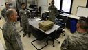 Lt. Gen. (Dr.) Mark Ediger, Air Force Surgeon General, speaks to 31st Aerospace Medical Squadron Bioenvironmental Engineering Airmen during his visit, July 20, 2016, at Aviano Air Base, Italy. Ediger met with Italian flight surgeons and 31st Medical Group personnel to better understand the group’s mission. (U.S. Air Force photo by Airman 1st Class Cary Smith/Released)