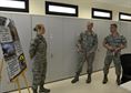 Airman 1st Class McKenna Mather, 31st Aerospace Medical Squadron Personnel Reliability Assurance Program monitor, briefs Lt. Gen. (Dr.) Mark Ediger, Air Force Surgeon General, July 21, 2016, at Aviano Air Base, Italy. Ediger met with 31st Medical Group personnel to better understand the group’s mission. (U.S. Air Force photo by Airman 1st Class Cary Smith/Released)