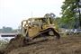 Memphis District’s Clearing and Snagging Unit works on the river bank near West Memphis, Arkansas, Oct. 10. As the first step of Revetment Operations, crew members clear the river banks of trees and debris to make way for the Bank Grading Unit and the Matt Sinking Unit. The work’s accomplished using a barge mounted dragline, bulldozers, and backhoes. Revetment Operations normally run from July to November each year. (USACE Photo/Brenda Beasley)