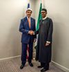 'Secretary Kerry met with #Nigeria's President Buhari today on the margins of the #COP22 in Marrakech, November 16, 2016. For a readout go to: http://go.usa.gov/x8YrE'