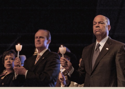 Secretary Johnson and ABC at the Candlelight Vigil