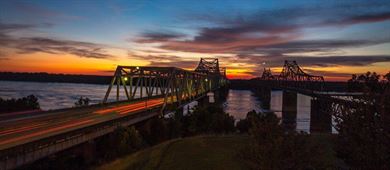 The Mississippi River in all its spender as the sun sets.
Photo by Marty Kittrell.