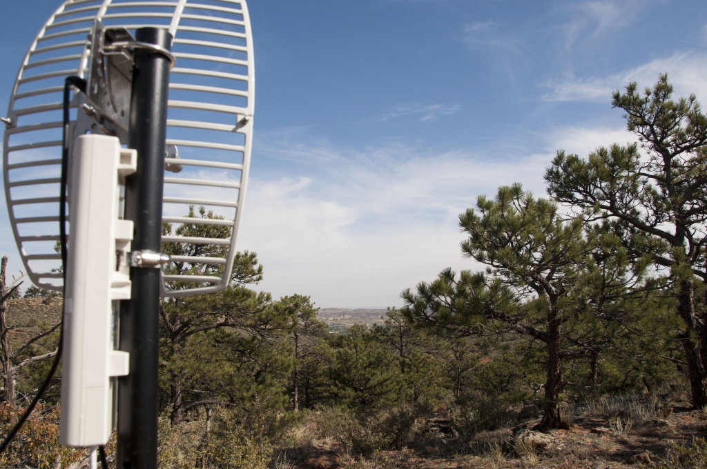 ARES volunteers established data radio links atop  ridges to communicate with a  wastewater plant’s SCADA system