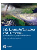 Cover photo for the document: FEMA P-361, Safe Rooms for Tornadoes and Hurricanes: Guidance for Community and Residential Safe Rooms, Third Edition (2015)