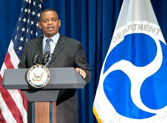 Photo of Secretary Foxx at his ceremonial swearing-in during July 2014
