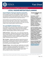 Cover photo for the document: Local Hazard Mitigation Planning Fact Sheet