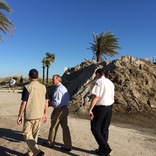 Image cover photo: Officials surveying Hurricane Matthew Damage