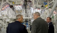 Deputy Secretary of Defense Bob Work is briefed on the function and capability of the National Ignition Facility as he tours the Lawrence Livermore National Laboratory in Livermore, Calif., during a visit Aug. 5, 2015. Photo by Master Sgt. Adrian Cadiz