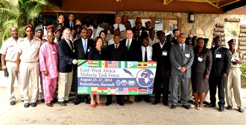 More than 60 senior medical representatives from countries in East and West Africa gathered in Bujumbura Aug. 25 for the opening ceremony of the East and West Africa Malaria Task Force conference in Burundi.  The three-day event was funded by United States Armed Forces Health Surveillance Center and coordinated by U.S. Africa Command. As part of the United States effort to eradicate malaria on the African continent, in Burundi alone, the United States has provided more than $40 million through USAID to help build capacity of Burundi's malaria prevention and control program.  (Photos by Air Force Technical Sergeant Olufemi A. Owolabi)
