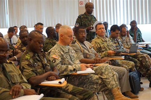 U.S., Gabonese, and planners from 14 African and European partner nations gather in Libreville, Gabon, Dec. 7 to coordinate planning efforts for Central Accord 2016. Central Accord is an annual exercise that brings together partner nations to demonstrate mission command proficiency for a United Nations peacekeeping operation, improve multi-echelon operations and develop multinational logistical and communications capabilities.
