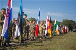 Partner nations parading their colors at the opening ceremony of Combined Endeavor 2014 in Grafenwoehr, Germany. Combined Endeavor is the preeminent command, control, communications and computer, or C4, systems exercise used for preparing international forces for multinational operations. The goal of Combined Endeavor is to foster stronger alliance and regional relations and security arrangements through C4 systems interoperability testing between NATO and Partnership for Peace nations’ strategic and tactical communication systems.