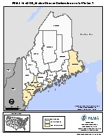 Map of declared counties for [Maine Tormenta invernal, nieve, e inundaciones (DR-4108)]