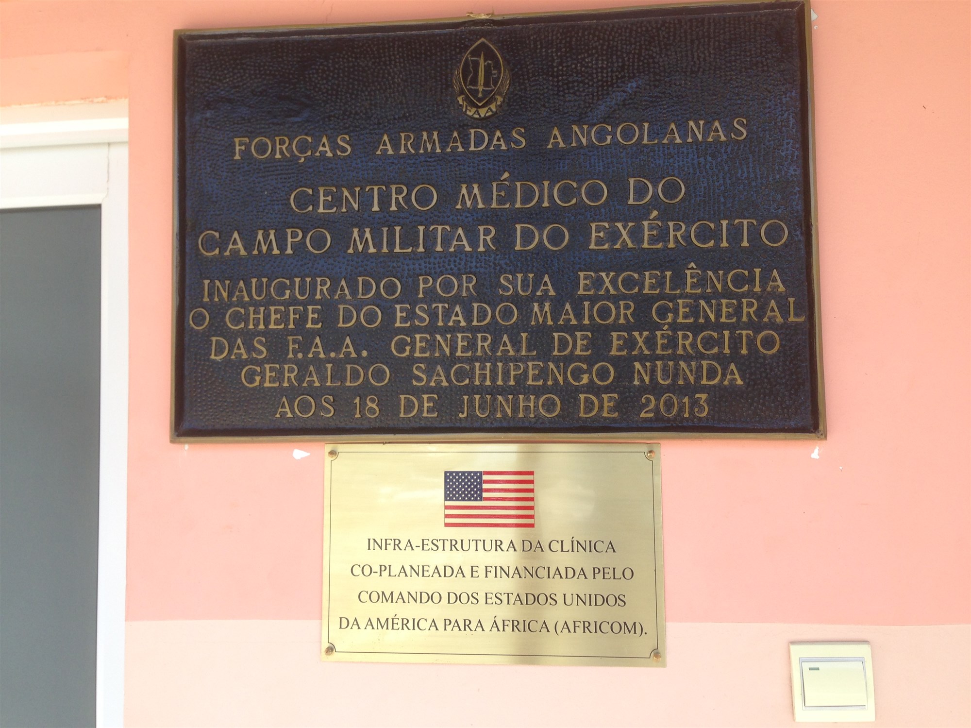 Granfanil Health Clinic opens in Luanda, Angola.  Granfanil Clinic is funded by Humanitarian Assistance funds. The clinic supports the surrounding civilian community, military personnel and their families treating 150-200 patients each week.   