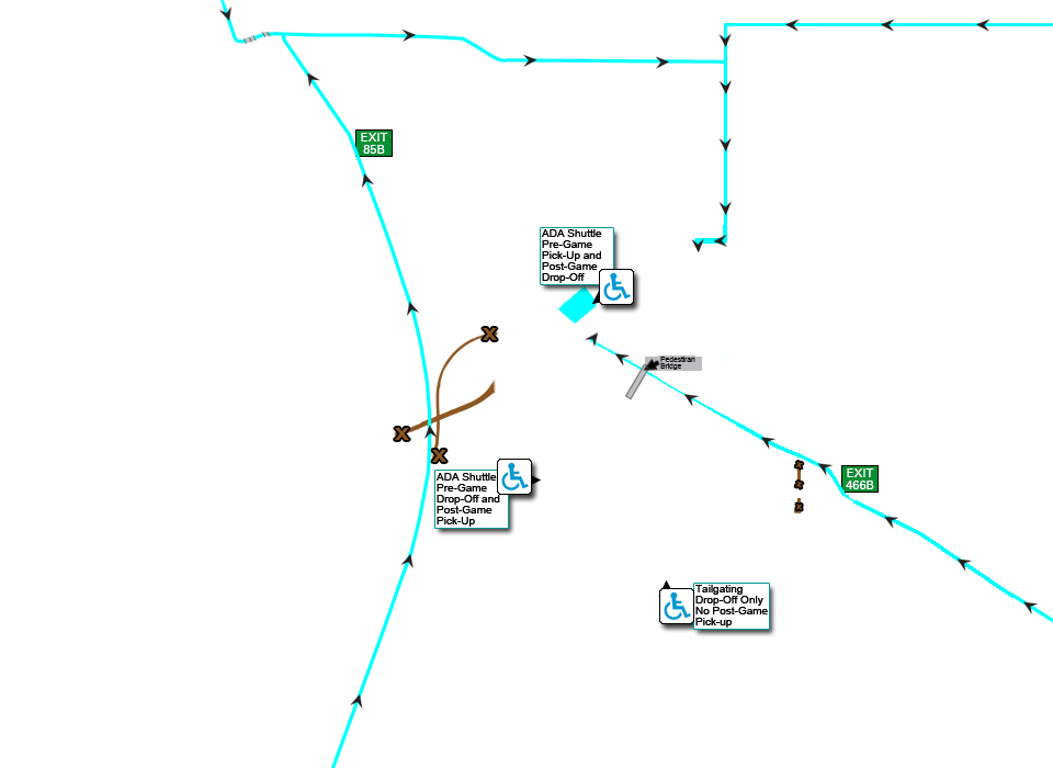 Apogee Stadium Game-Day ADA Parking Route