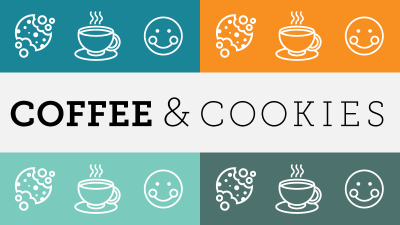 four color blogs with cookie and coffee icons