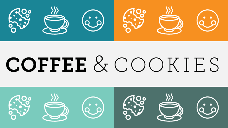 four color blogs with cookie and coffee icons