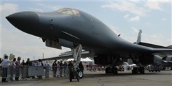 BERLIN, Germany &mdash; A B-1 Lancer attracts visitors of the ILA 2010 Berlin International Aerospace Exhibition and Conferences June 11. The B-1 is one of the aircraft being featured in the Berlin Air Showwâ?s 1,153 exhibits from 47 countries. (U.S. Air Force photo by Staff Sgt. Julius Delos Reyes)