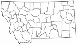 Location of Butte in Montana