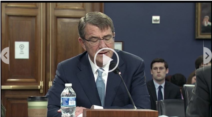  <a href="http://www.defense.gov/News-Article-View/Article/673090/carter-budget-reflects-defense-needs-in-a-new-strategic-era" alt='Link will open in a new window.' target='whole'>VIDEO</a>: Carter Testifies on FY 2017 Defense Budget Request. Defense Secretary Ash Carter testified at a House Appropriations Committee hearing to discuss the fiscal year 2017 defense budget request, Feb. 25, 2016.