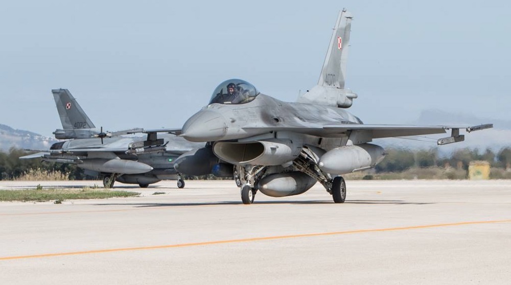 Polish F-16 during Exercise Trident Juncture 15. 