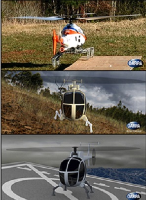 The robotic landing gear system was developed with funding from DARPA’s Mission Adaptive Rotor (MAR) program, and is now undergoing continued development by the Georgia Institute of Technology. DARPA image