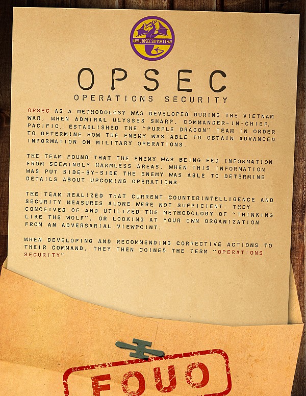 OPSEC Operations Security Poster. Image courtesy of U.S. Navy.