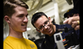 Navy Chief Petty Officer Eduardo Medero, right, takes height and weight measurements from Navy Petty Officer 3rd Class Rodney Good during a physical fitness assessment weigh-in. Experts say to keep weight in check. Weigh yourself in the morning, at least once or twice a week, during the holidays. This should enough to notice any slight increase from the week and to keep you in check for the weekend and vice-versa. (U.S. Navy photo by Petty Officer 1st Class Theron J. Godbold)