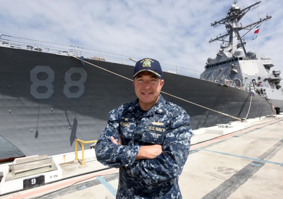 Cmdr. Jeffery Heames, commanding officer of the Arleigh Burke-class guided-missile destroyer USS Preble (DDG 88), home ported in Pearl Harbor, Hawaii, was recognized as calendar year 2015’s winner for Secretary of the Navy’s Innovation Awards Program’s Innovation Leadership category, Feb. 8.
