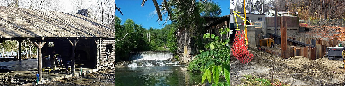 state park pavillion,dam on White River,Wastewater Facility construction